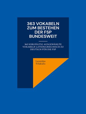 cover image of 363 Vokabeln zum Bestehen der FSP bundesweit